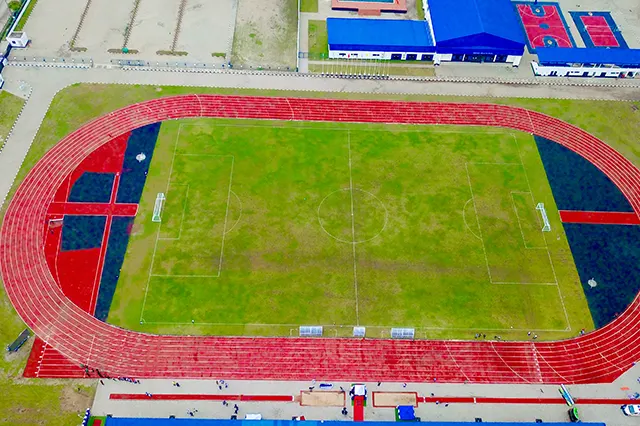 An aerial view of the newly commissioned Ultra-modern Sports Complex, Navy Town, Ojo, Lagos